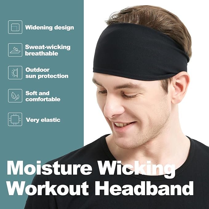 Men’s Sweat-Wicking Headbands – 6 Pack - Image 2