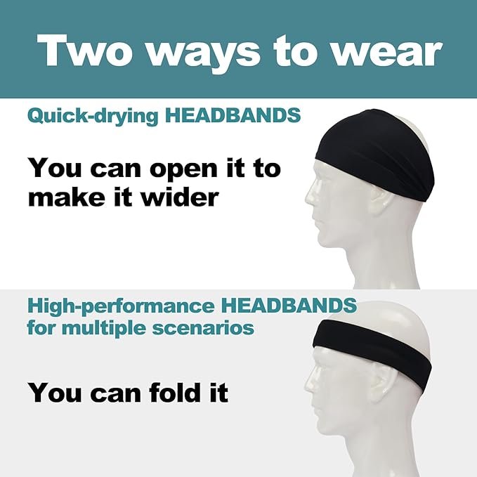 Men’s Sweat-Wicking Headbands – 6 Pack - Image 6