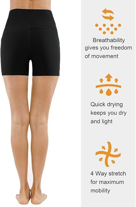 Women's High Waist Yoga Shorts - Image 5