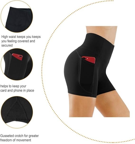 Women's High Waist Yoga Shorts - Image 6