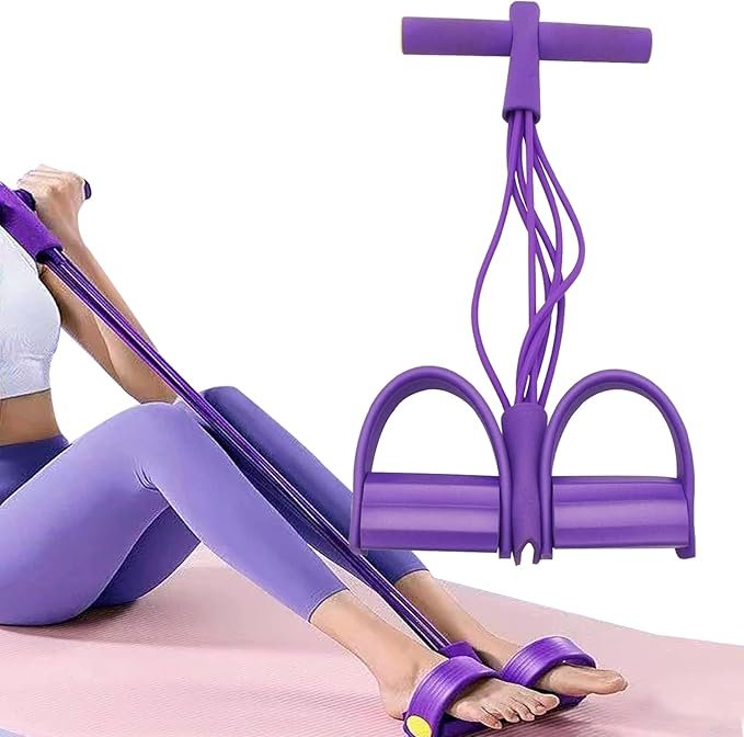 6-Tube Resistance Bands with Pedals