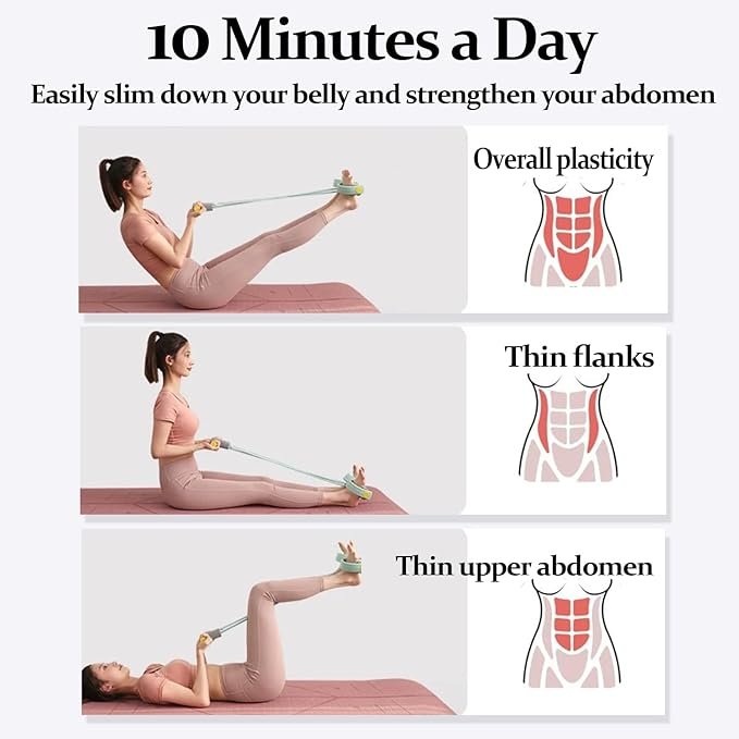 6-Tube Resistance Bands with Pedals - Image 5